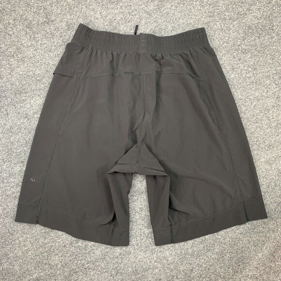 Lululemon Short Mens M Medium Charcoal Gray Elasticated Waistband Active Workout - Picture 8 of 12